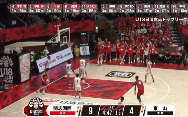 ベンチ総立ちのコーナースリー！期待の1年生が“時を止める”ビューティフルショット炸裂