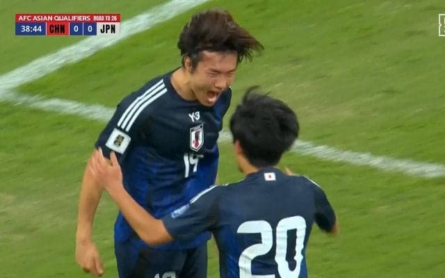 日本代表、8大会連続W杯出場に王手！アウェイ中国で久保建英&伊東純也のアシストから小川航基がヘッド2発