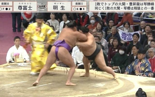 もの凄い威力だ…尊富士、力士を吹っ飛ばす異次元なパワーに騒然「飛んだよ」「ヒグマのような怪力」