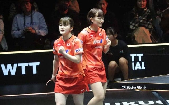 大藤沙月、横井咲桜ペアが初陣で見せた圧巻ストレート　世界2位の韓国ペア撃破に「自分たちのプレーを続けること」【WTTファイナルズ福岡】