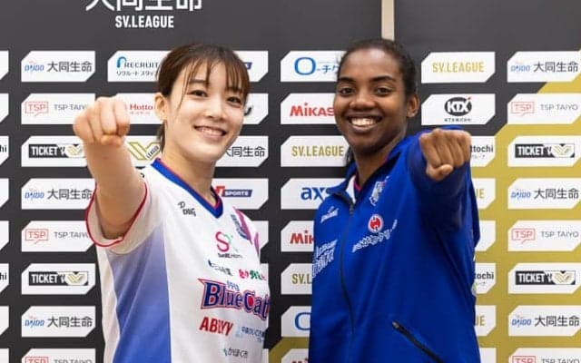 【バレー】PFUブルーキャッツ石川かほく・細沼綾主将「ブロックは常に上位をキープ、ブロードも頑張る」、バルデス・メリーサ「たくさん点数を取るためにハードワークする」、藤倉由貴「入団するならここしかない。最後の挑戦でした」　SV女子