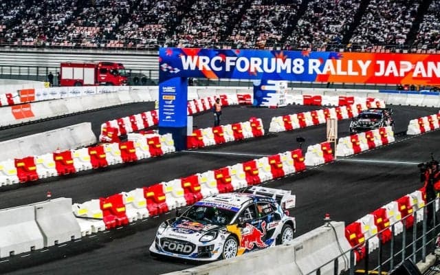 WRCジャパン：初日のスーパーSSを終えてMスポーツ・フォードのフルモーがトップ、勝田は0.8秒差の3番手