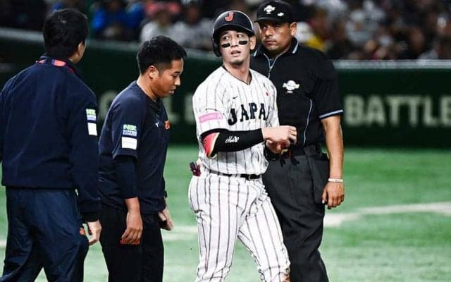 侍ジャパン、1イニング3死球受け球場騒然　栗原は倒れ込み悶絶…一部からブーイングも