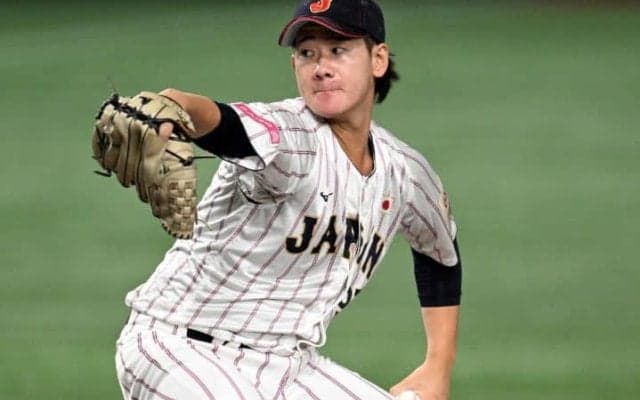 侍ジャパン2番手　井上温大が乱調　2ラン含め1イニング3失点　チームはその後、牧の満塁弾などで再び逆転を果たす