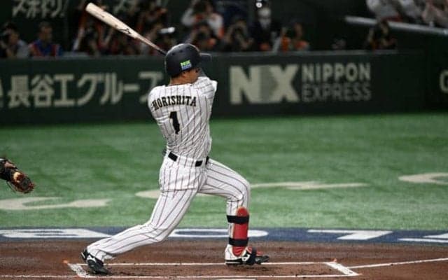 侍ジャパン初回から猛攻　1番抜擢の村林一輝のソロ&森下翔太の2点適時二塁打などで4点先制【プレミア12】