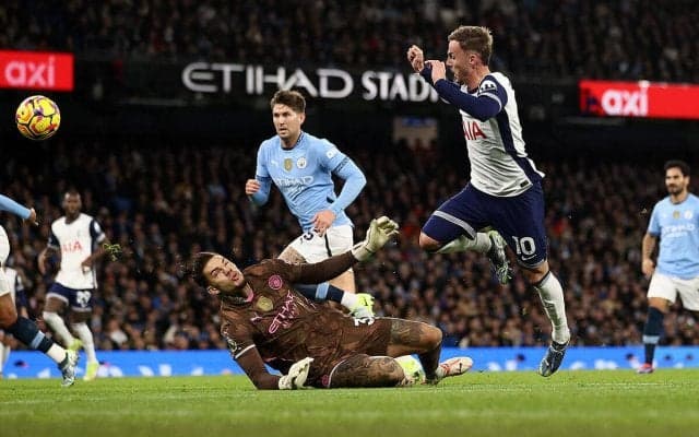 シティが要塞エティハドでスパーズに4失点惨敗…ホームではPL33戦、公式戦52戦ぶり黒星で泥沼5連敗【プレミアリーグ】