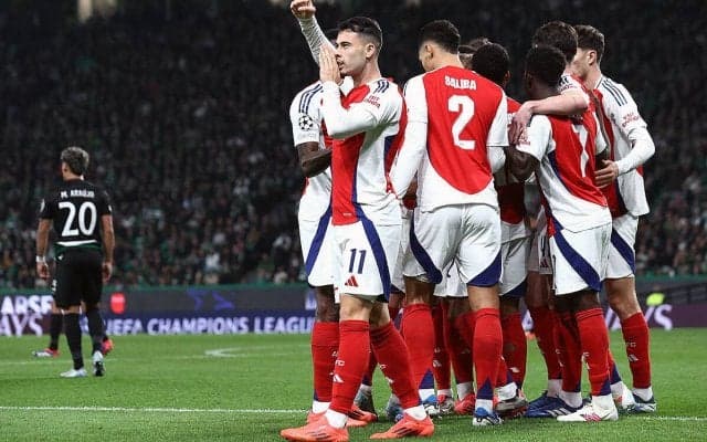 鬼門ポルトガルで躍動のアーセナルが5発圧勝！　守田英正先発のスポルティングは今季初黒星に…【CL】