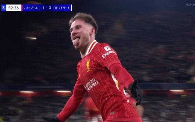 嘘だろ？ リヴァプール10番の“まさかのフィニッシュ”が脚光！「神ってる」「天才だ」「トラップからシュートまで100点」レアル・マドリードもお手上げの瞬間