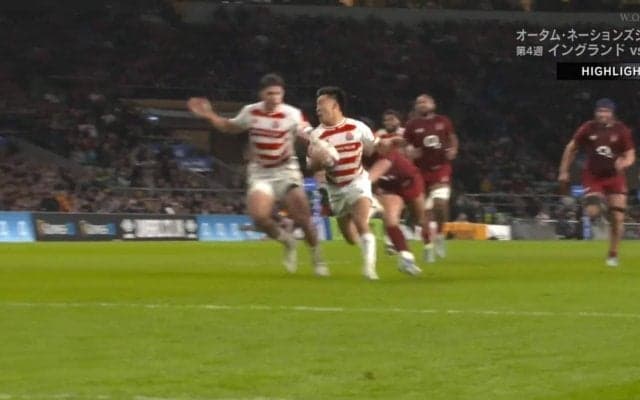 これぞジャパンラグビー！屈強なイングランドを切り裂いた至極の5連続パス＆ランは何度でも見たい 解説者も「素晴らしい」