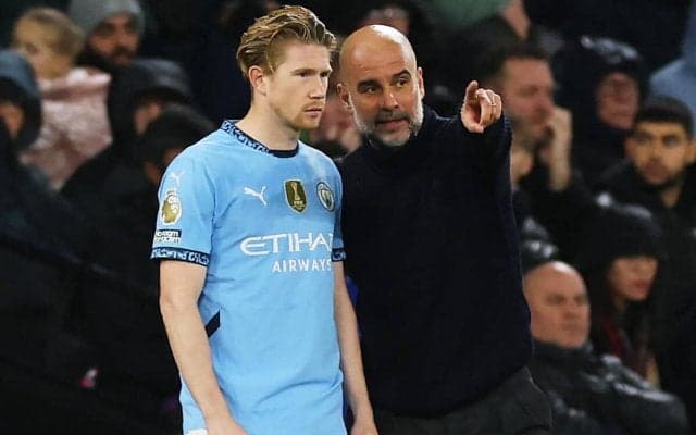 復帰後出場5試合でプレータイム72分…デ・ブライネとの不仲説をペップが正す　「もう26歳でも27歳でもない」