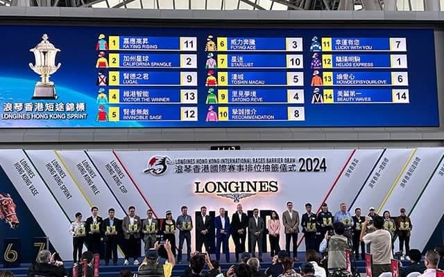 【香港スプリント枠順確定】ルガル＆西村淳也騎手は9番ゲート サトノレーヴ＆J.モレイラ騎手は4番ゲート