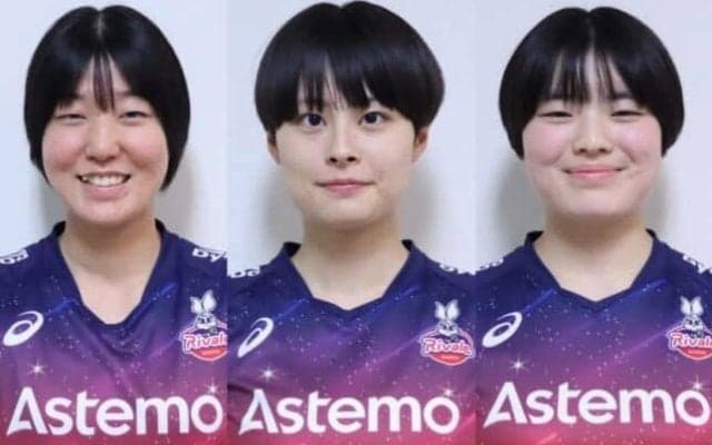 【バレー】Astemo　廣瀬美音（日本体育大）、忠願寺風來（東九州龍谷高）、佐藤にじ（郡山女子大附属高）の内定を発表　SV女子