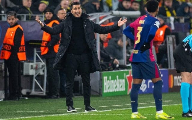 ミス絡みでバルセロナに打ち負けたドルトムント、シャヒン監督は｢良いプレーをしたと言われても…｣と悔しさを吐露