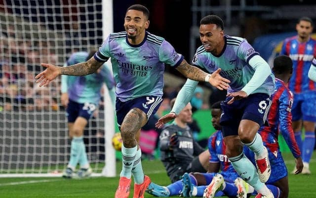 ジェズスが今季PL初弾含む2ゴールで2戦連続の躍動！　アーセナルが鎌田大地スタメンのパレスに圧勝でリーグ3戦ぶり勝利【プレミアリーグ】