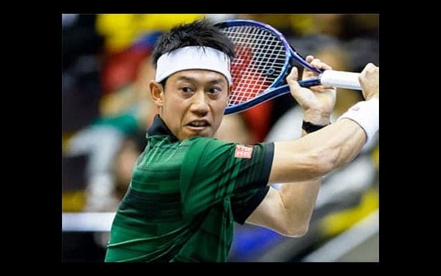  錦織圭 開幕戦会場入りし練習 