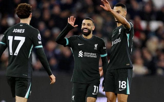 サラーW偉業のリバプールが年内最終戦で5発圧勝！　遠藤航は今季リーグ最長30分強の出場に【プレミアリーグ】