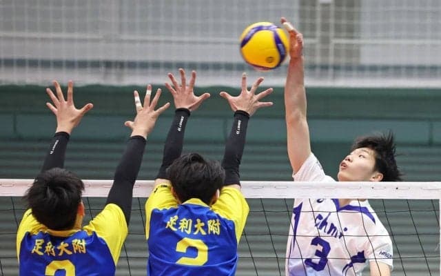 春高バレー　近江、足利大付にストレート勝ち　両レフトが躍動、2回戦突破