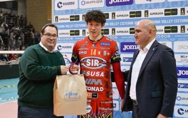 【バレー】石川祐希、新年初戦も勝利し、アタック決定率89％でMVPに「この勢いで2025年もどんどん勝ち進めるように」　イタリア1部