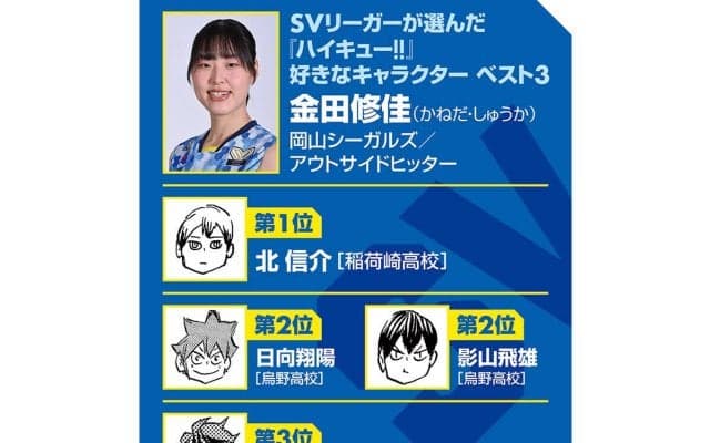 【ハイキュー‼×SVリーグ】岡山シーガルズ金田修佳が、古賀紗理那を見て感じた自分の「平凡」さ「だから下を向いている暇はない」