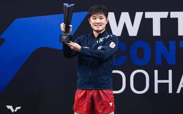 「第1シードが期待通りの活躍」張本智和、貫録の2025年初優勝にWTT公式も賛辞　4年ぶりのドーハ大会Vに「栄光を再び手にした」