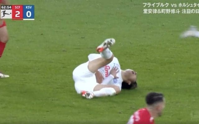 ヤバすぎる… 町野修斗、予想外のアクシデント「これは泣く」相手選手の“強烈キック”が胸に直撃した瞬間「大丈夫か」