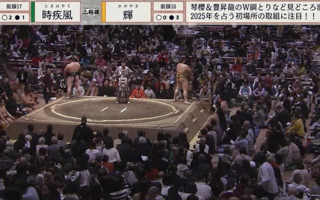 「奥さん美人」「超きれい」大相撲中継に人気格闘家の姿 元ラウンドガールの“美人妻”と2ショットに反響