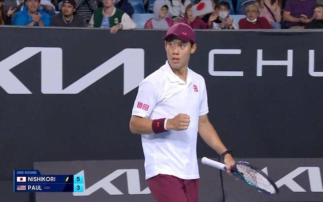 アリーナが揺れた！錦織圭、“超絶リターンエース”に場内大歓声 世界11位も呆然「体勢崩しながら…やばい」驚異の瞬間