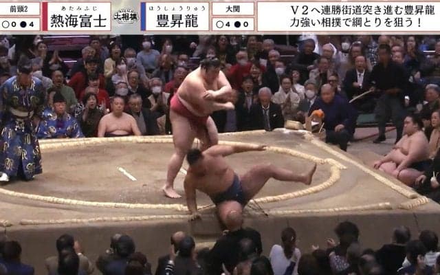 熱海富士、懸賞が“分厚すぎ”て衝撃光景「二度見してるw」「こんなに？って顔」ファンほっこり 好調・豊昇龍を撃破で