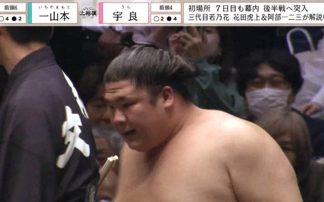 ストリートファイター「エドモンド本田かよ」人気力士、“スーパー頭突き”に酷似したウルトラ技で相手力士を撃破 館内沸騰