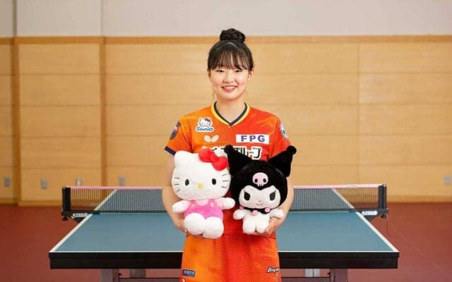 張本美和、サンリオとスポンサー契約を締結　「キャラクターに負けないように、世界で愛される選手を目指したい」