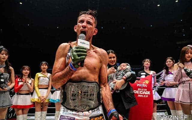 【RIZIN】現王者クレベル、「朝倉未来と平本蓮の勝った方」との対戦を希望　平本には敵意剥き出し「フェイク・ベルトをゴミにしたい」
