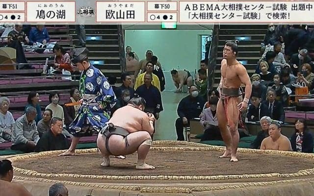 筋肉“バキマッチョ”力士、驚異の体幹力で“特殊技”を発動 まさかの逆転劇に敗れた力士は…「笑っちゃうよね」ファン納得