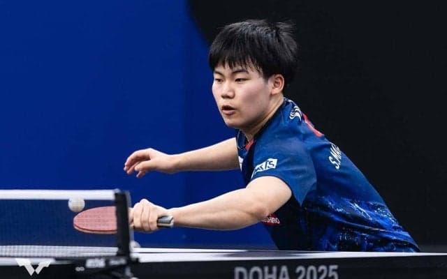 松島輝空、曽根翔を4－2撃破で準決勝進出　17歳の大器がベスト4で張本智和、篠塚大登らと優勝争いか【全日本選手権2025】