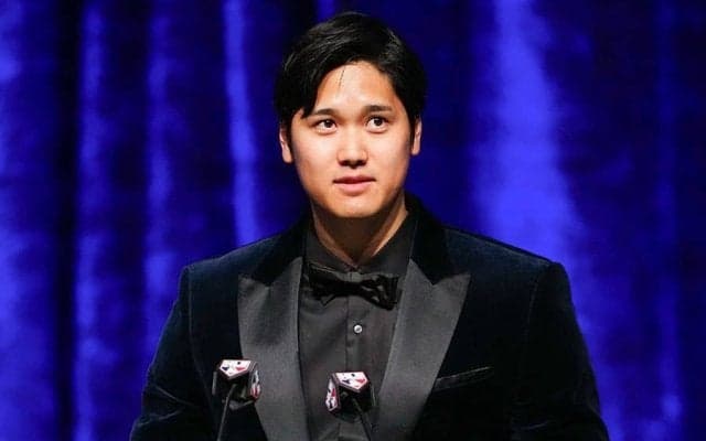 大谷翔平「美しい奥さんへ」　NY夕食会に欠席もビデオメッセ…英語で真美子夫人に感謝