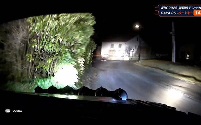 「あれでリタイヤ？」日本人ラリードライバーが“暗闇＆凍結路面で”衝突クラッシュ 痛恨の瞬間にファン落胆「運が無い」