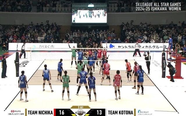 コート上に何人いるんだよ！？ 女子バレーで衝撃の“珍”光景 まさかの展開で生まれた得点シーンにファン爆笑