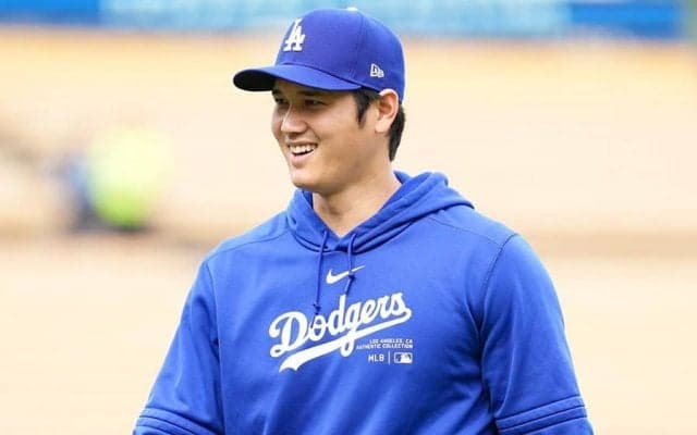 大谷翔平、打撃練習でフルスイング　左肩手術の影響は見られず…笑い声も