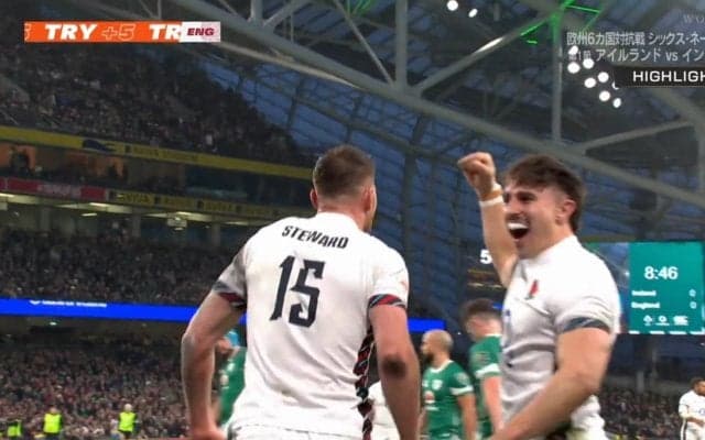 先輩、あざっす！代表初キャップのイケメンに贈られた絶品グラバーキックが初トライにつながる瞬間