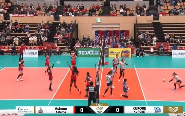 女子バレー、衝撃の光景にアリーナどよめき 身長195センチの規格外ブロック ほとんど跳んでないのに…破壊力抜群