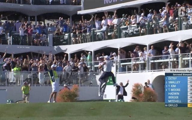 【動画】グリーロが16番スタジアムホールでスラムダンクホールインワン達成！松山英樹はカットラインギリギリで予選通過【WMフェニックスオープン2日目】