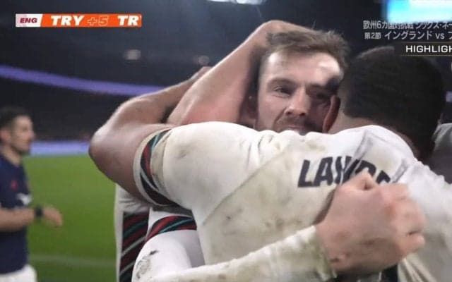 ラガーマンの心が震える一致団結 地元のファンの大声援を受けたイングランド代表、逆転につながるトライに沸騰