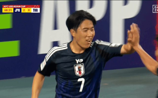 U-20日本代表、アジアカップで好発進！ 注目の高岡伶颯は不発も、市原吏音や佐藤龍之介のゴールでタイ代表に３－０完勝