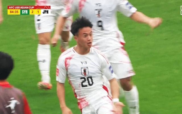 「令和版の本田圭佑」が誕生！？ 17歳・高岡伶颯、ハードタックル無関係の“劇的同点ゴール”にSNS大歓喜！「やっぱもってる」日本を救った値千金の一撃【U20アジアカップ】