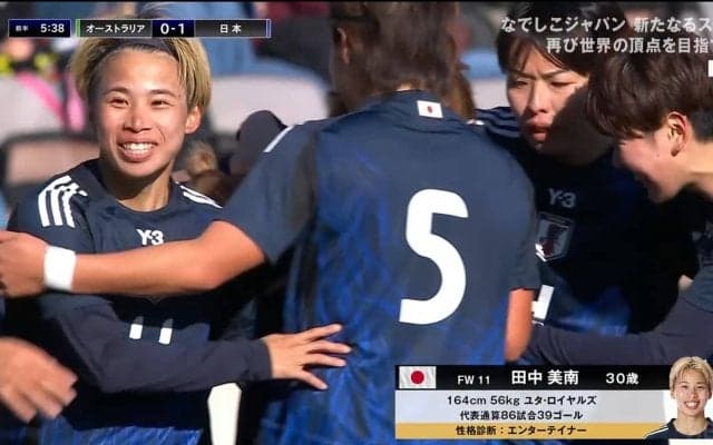 「バルサ式」華麗連携ゴラッソも！新生なでしこジャパン、オーストラリアに4－0大勝！ 新主将・長谷川唯が躍動、田中美南が2G1A【シービリーブスカップ】