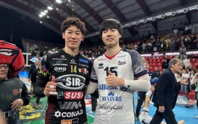 【バレー】石川祐希、大塚達宣の日本人対決が実現！ ペルージャがミラノに3-1で勝利　イタリア1部