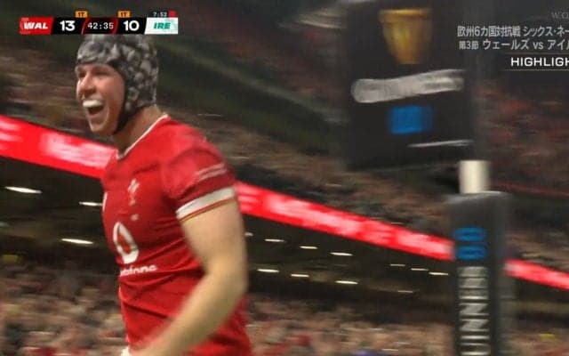 ジャンプどころか浮いている！ラガーマンの身体能力がすごい 実況呆然「この跳躍っ！」「すごいトライ」