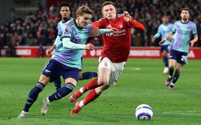 膠着のフォレストvsアーセナルの上位対決はゴールレス…2位ガナーズは2戦未勝利【プレミアリーグ】