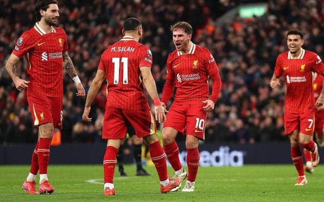 ソボスライ&マク・アリスター弾のリバプールがニューカッスルに快勝、アーセナルとの勝ち点差が13に拡大【プレミアリーグ】