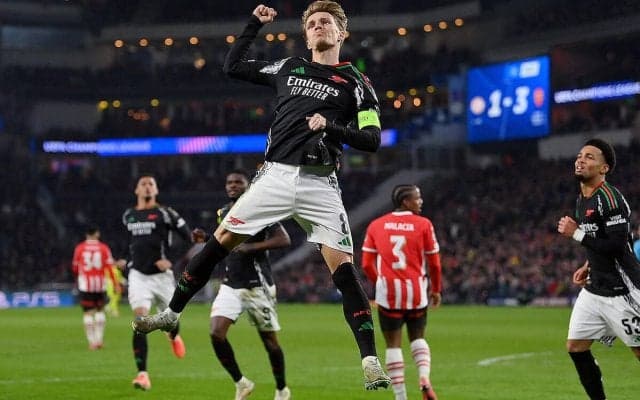 アーセナルが敵地で圧巻ゴールショー！　PSVに7発先勝でベスト8進出をほぼ決める【CL】