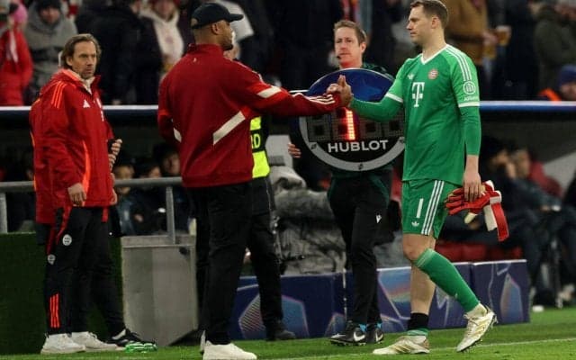 ノイアーの負傷はゴールセレブレーションによるもの、2ndレグは欠場の見通し